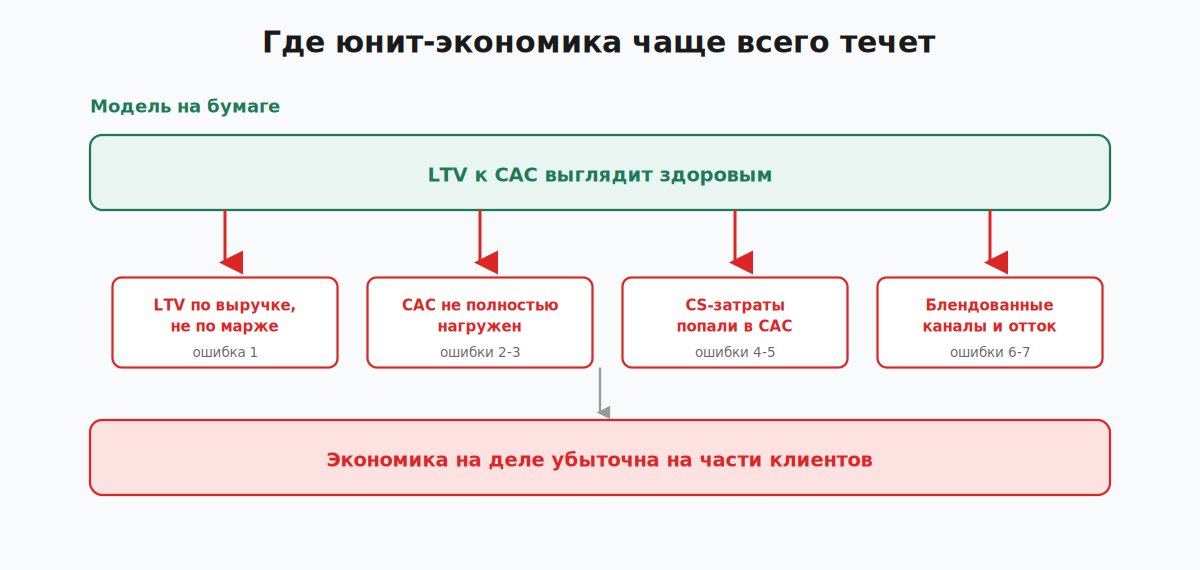 Где чаще всего теряются деньги в расчете юнит-экономики B2B